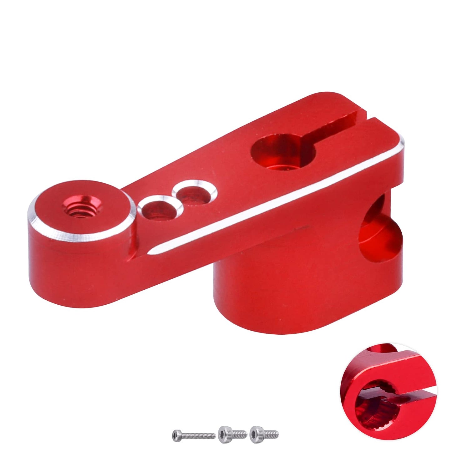 AllinRC Metal Aluminum Servo Horn for Axial SCX24 Servo AS-1 AXI31619 (Red)