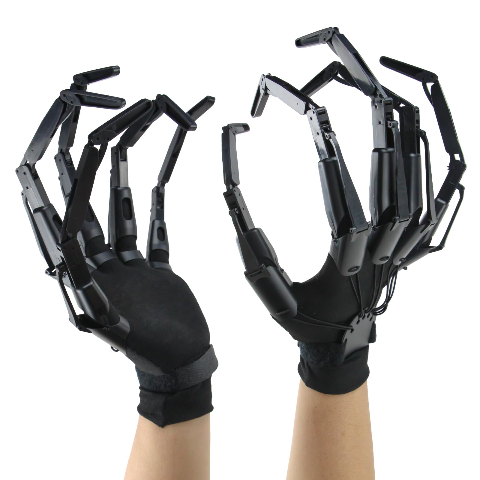 Magoog Halloween Articulated Fingers With Gloves,Articulated Finger Extensions,Scary Skeleton Bone Claw Hand,3D Printed Novelty