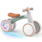 Sereed Colorful Lighting Baby Balance Bike, Toys For 1 Year Old Boys Girls, 12-24 Month Toddler Balance Bike With 4 Silence Wheels, First Birthday Gift (Green)