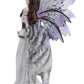 Ebros Purple Winged Fairy Diana With Alpha Snow Direwolf Wolf Statue 10' Tall Fantasy Garden Nymph Fae Pixie Wolves Fairies Figurine Fantasy Decor