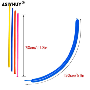 260Q Long Balloons 100 Pack Twisting Animal Balloons Assorted Color Thickening Latex Modeling Long Magic Balloons For Animal Sha