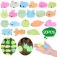Leehur Mochi Glitter Squishies 20Pcs Glow In The Dark Animals Squishy For Kids Party Favors Squeeze Sensory Toys Kawaii Easter Egg Fillers Basket Stocking Stuffers Goodie Bag Classroom Prizes(Random)