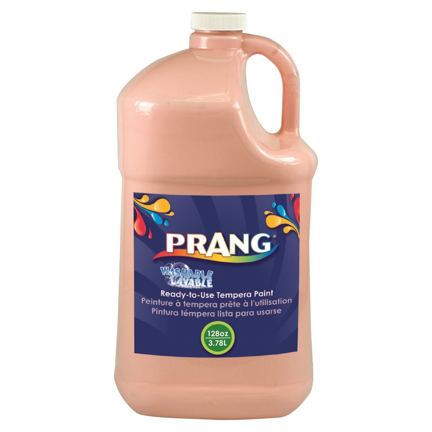 Prang Ready-to-Use Washable Tempera Paint, 1 Gallon Bottle, Peach (10611)