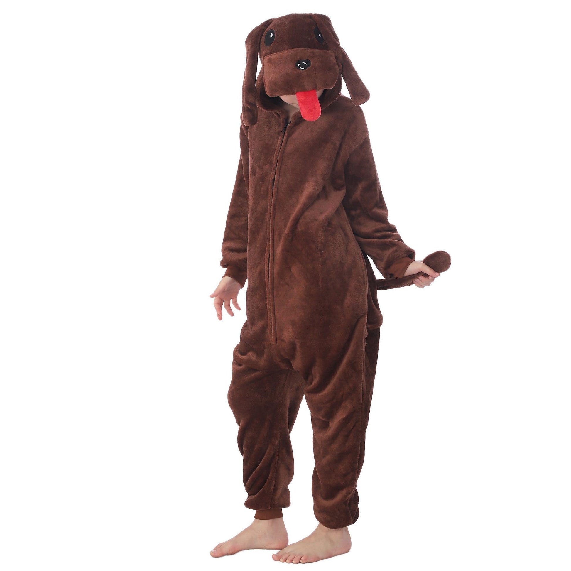 WAFUNNE Animal Onesie Costume for Kids Child Boys Girls Womens Mens Cosplay Halloween Costumes Easter Onesies Tedy Dog L(15-16years)