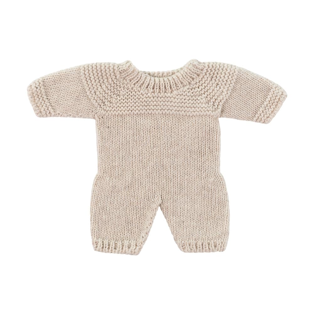 Miniland Clothes for Dolls 8 1/4'' Knitted Pajama Linen Color - ECO, Made in Spain, Quality, Role Play, Educational
