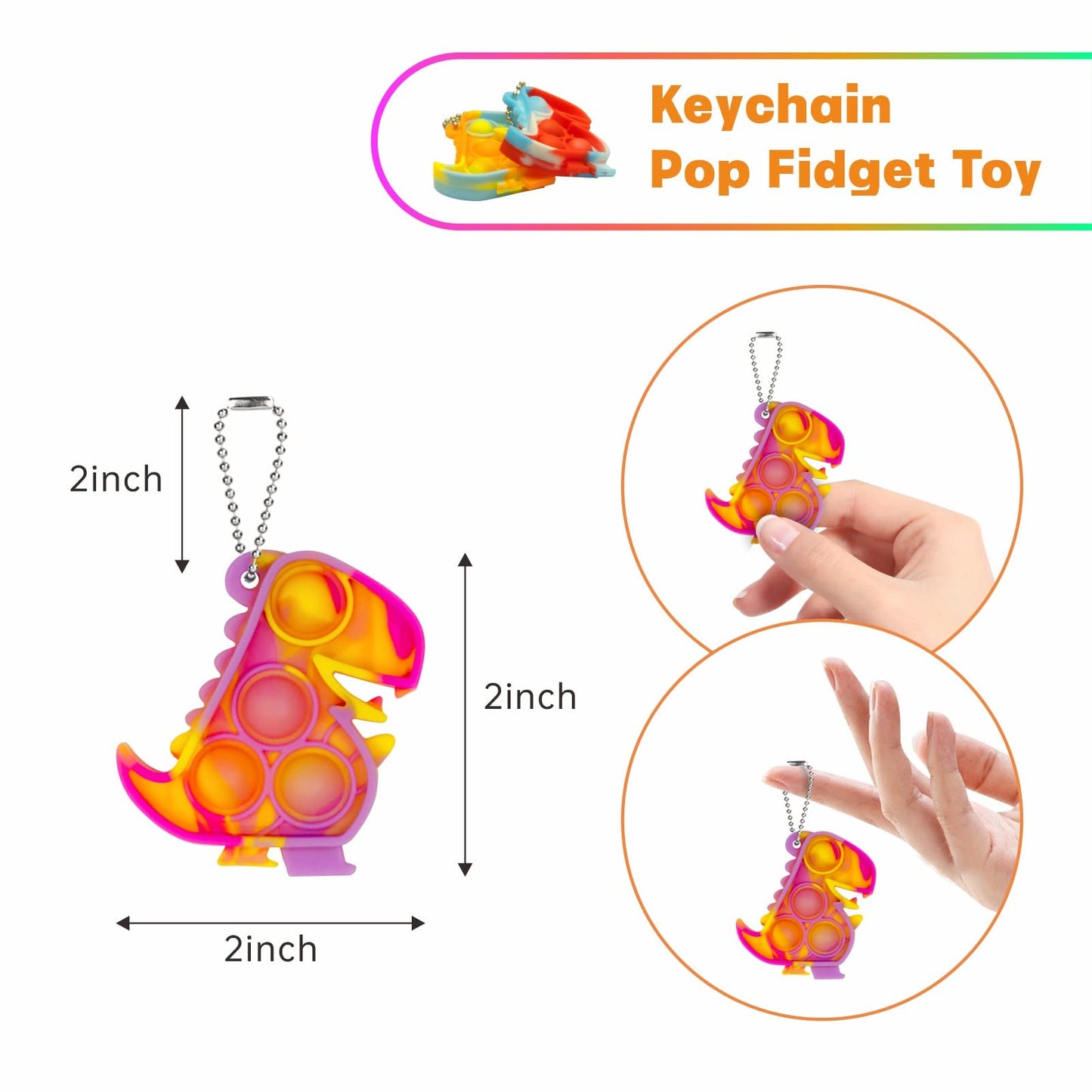 Dinosaur Party Favors Pop Fidget Toys Bulk Its 30Pcs Dino Party Favors For Kids 4-8 Supplies Mini Pop Keychain It Fidget Toy Packs Fidgets For Classroom Prizes Birthday Decorations Goodie Bag Stuffers
