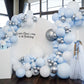 140Pcs Pastel Blue Balloons Baby Blue Balloon Garland Arch Kit 5/10/12/18 Inch Latex Light Blue Balloons Different Sizes As Gend