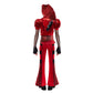 Keaiyouhuo Red Halloween Costume For Girl Rise Red Princess Party Dress Up For Kids