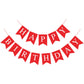 Waenerec Red Happy Birthday Banner Sign Happy Birthday Bunting Banner Garland For Kids Girl Woman Birthday Tea Party Decorations Bunting Flag Birthday Party Supplies