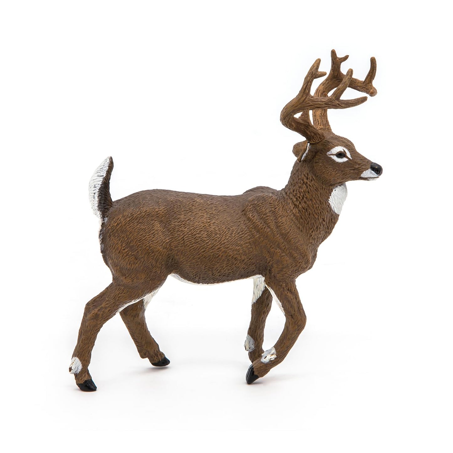 Papo Wild Animal Kingdom White-Tailed Deer Figurine, Hand-Painted Plastic, Multicolor, Model 53021, Collectible for Ages 3+