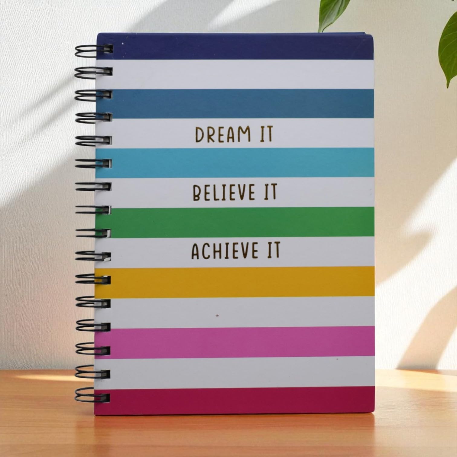 Asera Spiral Diary Notebook | 95 Ruled Pages | A5 Size (21X15 Cm) | For Kids, Students & Office | Birthday Return Gifts (Rainbow