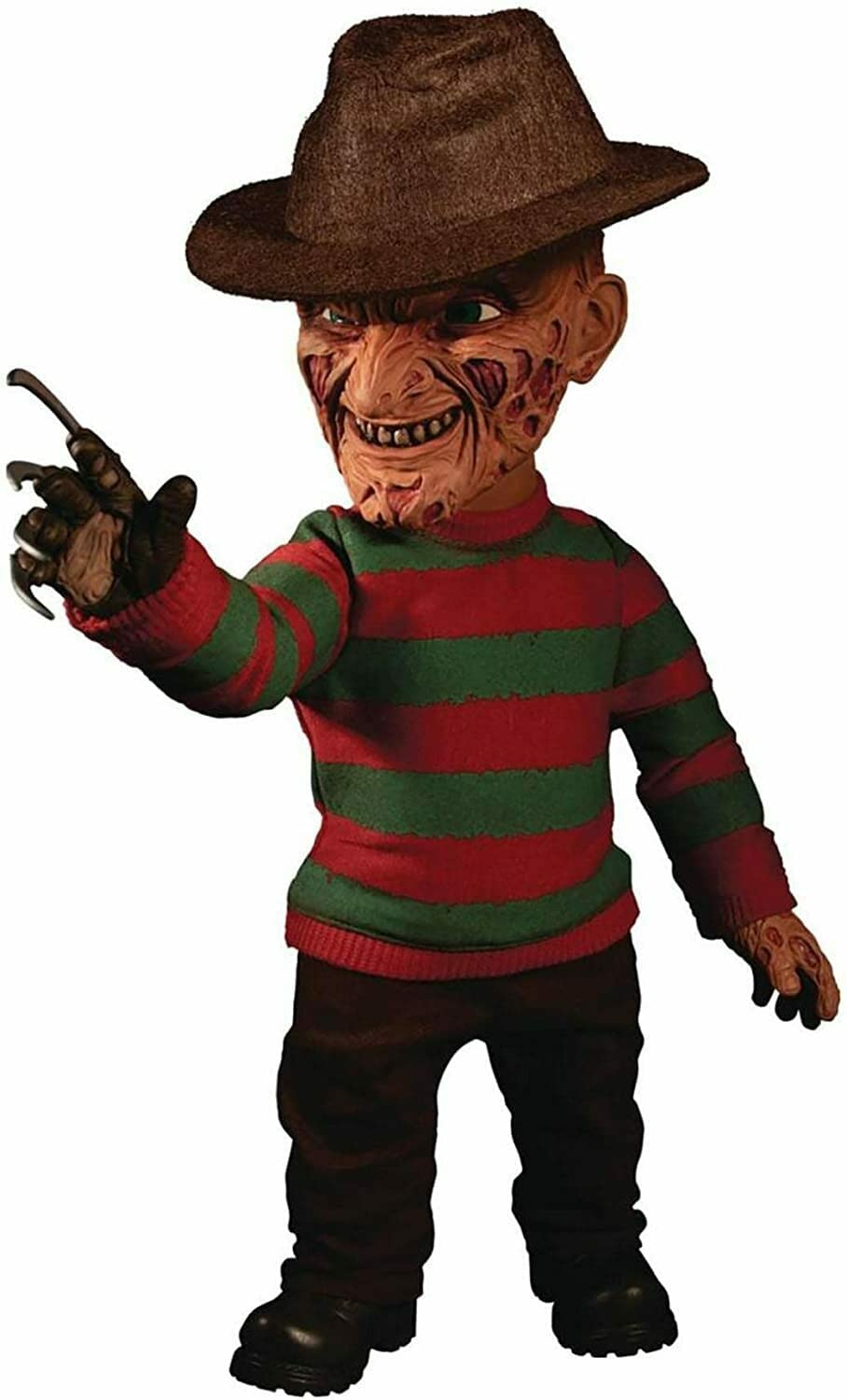 Mezco Mezco Designer Series A Nightmare on Elm Street Talking Freddy Krueger Figure - 25890, Red, Std Size, Plastic
