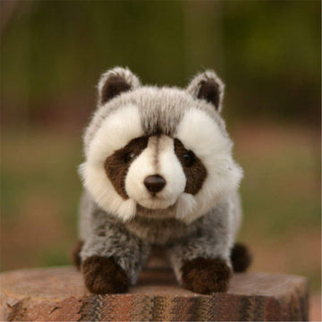 TAMMYFLYFLY 12" Raccoon Plush Stuffed Toy, Multicolor, Soft Plush Material, Model 202001025