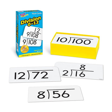 Trend Enterprises: Math Skill Drill Flash Cards, Divison 0-12, Self-Checking Cards To Practice And Master, Great For Skill Build