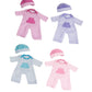 Jc Toys | Berenguer Boutique | La Baby Doll Outfit | 2 Piece Light Pink Striped Onesie|Washable| Ages 2+ | Fits Dolls 9'- 12'