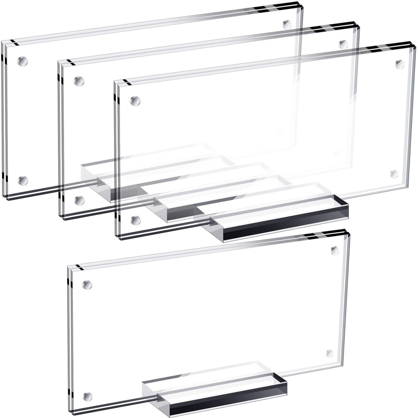 Chunful 3 Pcs Dollar Bill Holder Acrylic Display Dollar Case Currency Ticket Protector Paper Money Frame for Bill Collectors Col