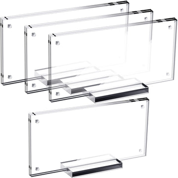 Chunful 3 Pcs Dollar Bill Holder Acrylic Display Dollar Case Currency Ticket Protector Paper Money Frame for Bill Collectors Col