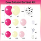 Gresatek Cowgirl Pink Balloon Garland Arch Kit, Rose Red Macaroon Yellow Balloons Decorations With Cow Printed Latex For Girls B