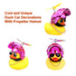 Wonuu Rubber Duck Car Decorations Cute Yellow Duck Car Dashboard Ornaments With Propeller (W-Pink)