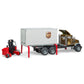 Bruder Toys 02828 Mack Granite UPS Logistics Truck with Forklift Vehicles-Toy