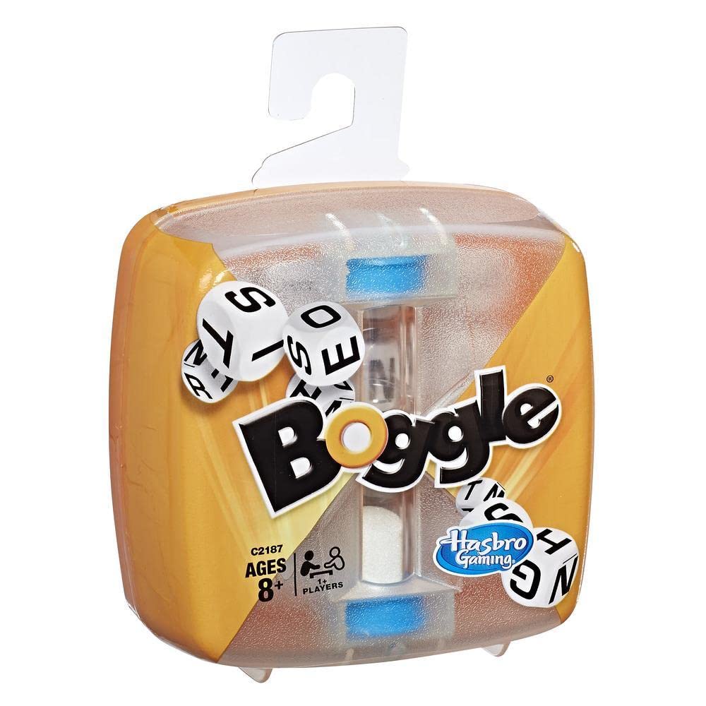Boggle Classic Game | Word Search Games | Ages 8+ | 1 Or More Players | Portable Travel Size | Fun Family Dice Games For Adults