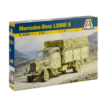 Italeri 6558S – 1:35 Mercedes Benz L3000, Building, Stand Model Making, Crafts, Hobby, Gluing, Plastic Kit, Unvarnished