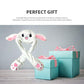 Eutuxia Rabbit Hat with Moving Ears, Funny Soft Plush Moveable Bunny Cap
