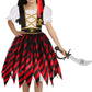 Bordazor Pirate Costume For Girls Pirate Cosplay Dress Up Set For Halloween (7-9 Years)