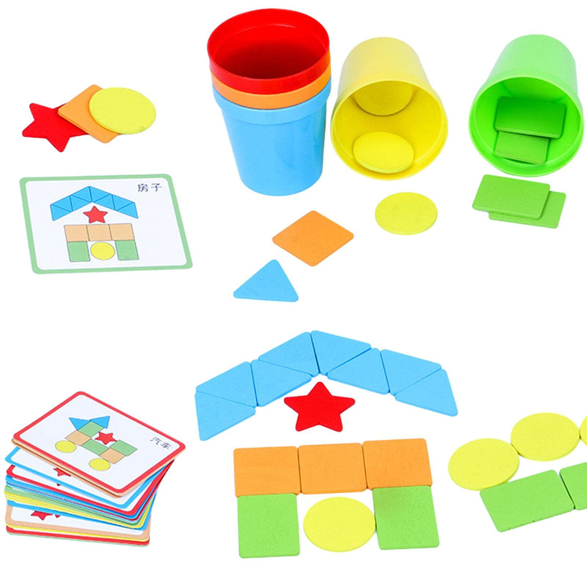 Atorse Montessori Toy Fine Motor Skills Shape Matching For Preschool Birthdays Baby|Baby | Toys For Baby | Developmental Baby To