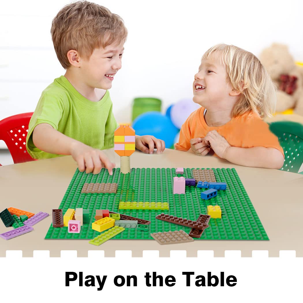 Etarnfly 8 Pack Peel-And-Stick Building Baseplates, 10   X10    Classic Building Boards - 100% Compatible With All Major Brands