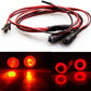 MOHERO 2 Leds Angel Eyes & Demon Eyes LED Light Headlights for 1/10 RC Model Crawler Cars Headlamps (Red+Yellow, 10mm)