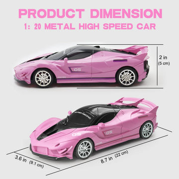 Remote Control Car, Pink RC Cars for Girls, Rechargeable RC Racing, Electric Power On Road High Speed Drift Model Vehicle Toy wi