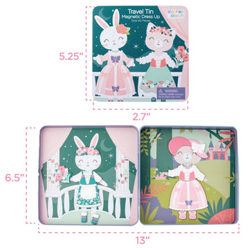 Stephen Joseph, Travel Tin Magnetic Dress Up, Unicorn And Mermaid