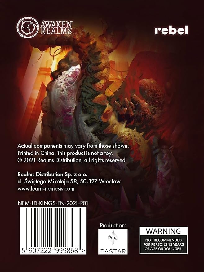 Nemesis: Lockdown: Kings - Board Game Expansion By Awaken Realms - Sci-Fi Horror Game - Strategy Game - Cooperative Adventure Ga