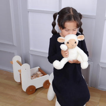 Apricot Lamb Toys Plush Velvet Lamb Sheep Stuffed Animal Soft Cuddly Perfect for Child (Velvet Lamb,8 Inches)