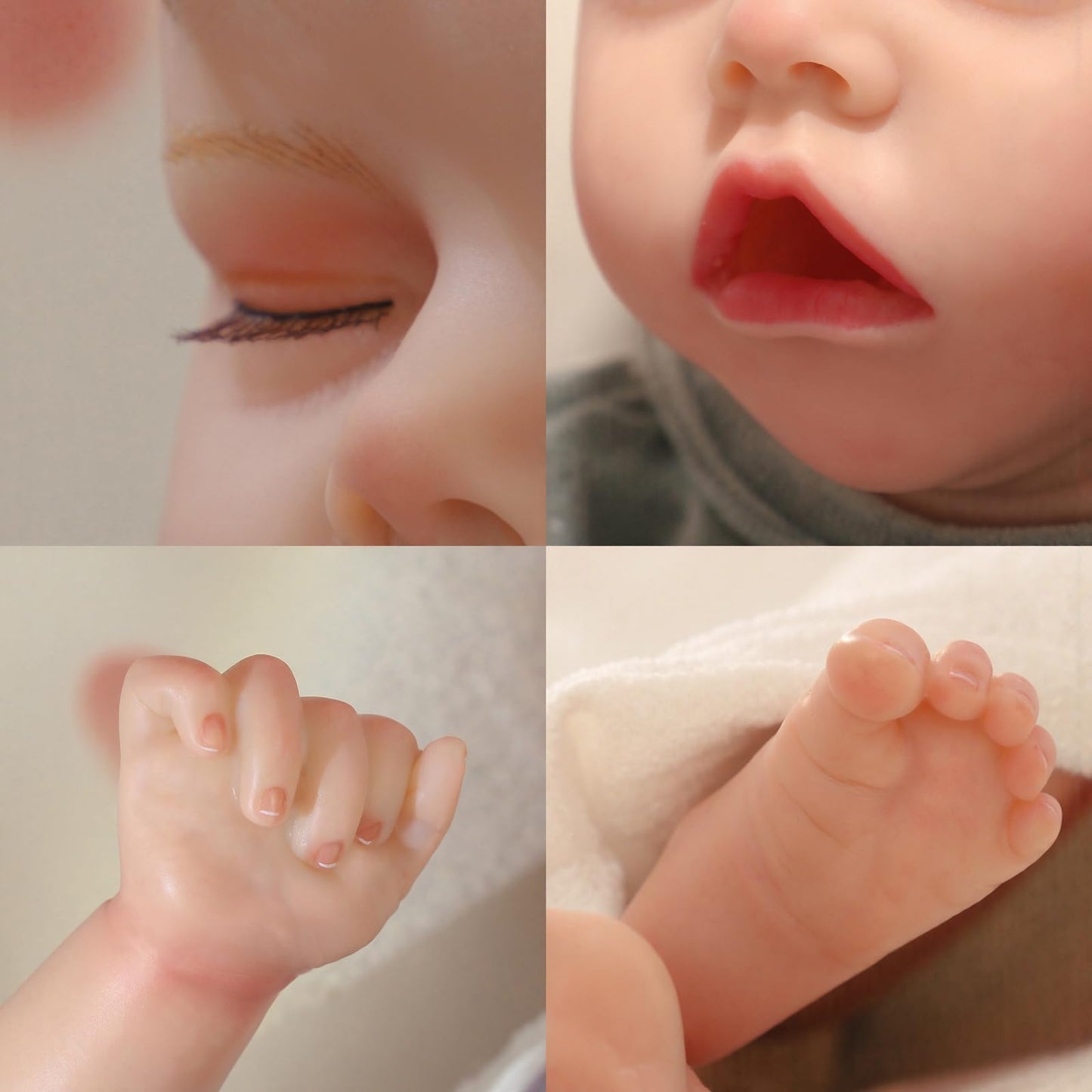 Kdudgso Lifelike Reborn Baby Dolls - 17 Inch Sleeping Realistic Newborn Baby Doll Soft Vinyl Limbs & Cloth Body Poseable Close E