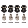 INJORA RC Hex Hub 12mm Brass Wheels Hex Hub Extension Black Hex Drive Adapter for 1/10 RC Crawler Axial SCX10 90046 D90 (15mm)