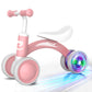 Colorful Lighting Baby Balance Bike Toys For 1 Year Old Girl Gifts, 10-36 Month Toddler Balance Bike, No Pedal 4 Silence Wheels & Soft Seat Pre-School First Riding On Toys, 1St Birthday Gifts.