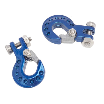 Lafeina Rc Crawler Winch Hooks, Metal Trailer Tow Hook For 1/10 Rc Car Scx10 Tamiya Cc01 D90 D110 Tf2 Trx4 Accessories (B, Blue)