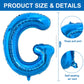 Toniful 40 Inch Large Blue Letter G Balloons Giant Alphabet Letter Balloons,Foil Mylar Big Balloons For Birthday Party Anniversa