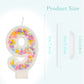 FAMGift Number 9 Birthday Candle - Colorful Macaron Candles, 9 Candle Birthday Girl Women, Sweet Theme Birthday Party Supplies,