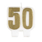Unique Party Supply, 2 x 2, Gold 50th Birthday