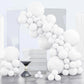 Partywoo White Balloons, 120 Pcs Matte White Balloons Different Sizes Pack Of 18 Inch 12 Inch 10 Inch 5 Inch For White Balloon Garland Or Arch As Birthday Decorations, Party Decorations, White-Y13
