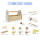 Leader Joy Montessori Wooden Tools Toddler Educational Construction Kids Toys Sets Play Box Preschool Play Tool(Blue)