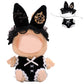 Mrwtesio Doll Clothes for Lububu  2-Piece Doll Fashion  Lububu Outfits Set  enhanced La Boo-Boo Doll Accessories for Boys and Girls (No Doll) (Black A)