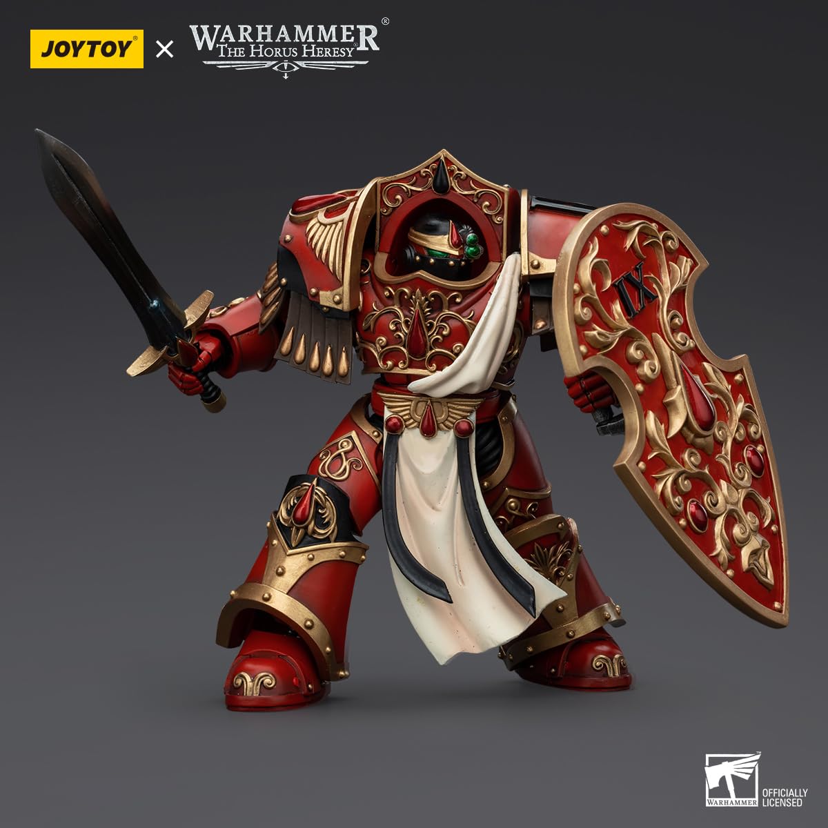 malt-inspiredISE JOYTOY 1/18 Action Figures - Warhammer The Horus Heresy Blood Angels Crimson Paladins Squad Crimson Paladin with Iliastus Assault Cannon - 6 Classic Character Collectible Age 15 and Above