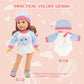 Dc-Beautiful 8 Pcs Dolls Clothes And Accessories For 18 Inch American Doll, Total 4 Complete Set Of Doll Clothing, Including Doll Outfit Dress Jumpsuit Hat Hairband