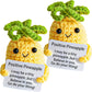Avgiedy 2Pcs Funny Gifts, Emotional Support Potato Pineapple, Handmade Crochet Lemon Knitted Doll Gifts For Women, Boys, Girls.