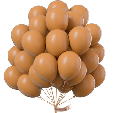 Partywoo Caramel Brown Balloons, 50 Pcs 12 Inch Boho Brown Balloons, Matte Brown Balloons For Balloon Garland Or Balloon Arch As Party Decorations, Birthday Decorations, Wedding Decorations, Brown-F10