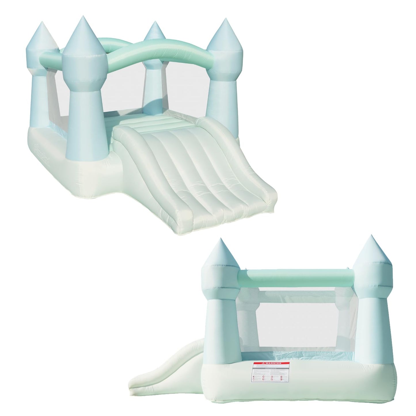 Bounceland Bouncy Castle Daydreamer Mist Bounce House, Pastel Bouncer With Slide, 12 Ft L X 9 Ft W X 7 Ft H, Ul Blower Included,